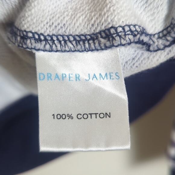 Draper James Natalie Gingham Blue & White Sweatshirt Women's Size Medium - Picture 7 of 10